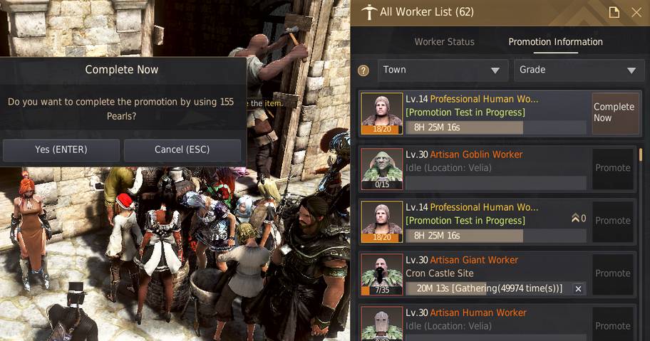 BDO Worker Promotion Gaining Higher Worker Ranks GrumpyG