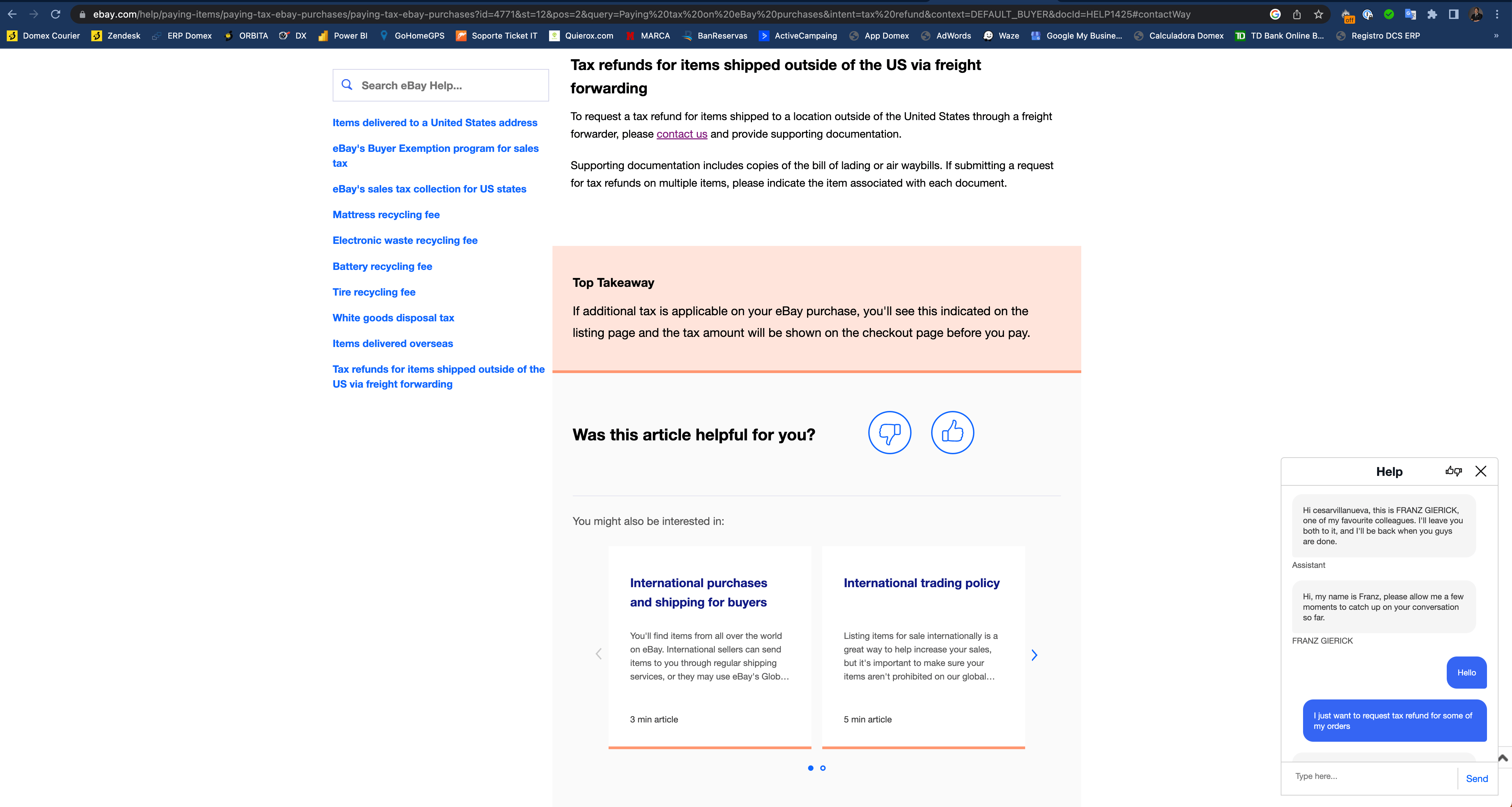 solicitar el reembolso de impuestos de en tus compras en
