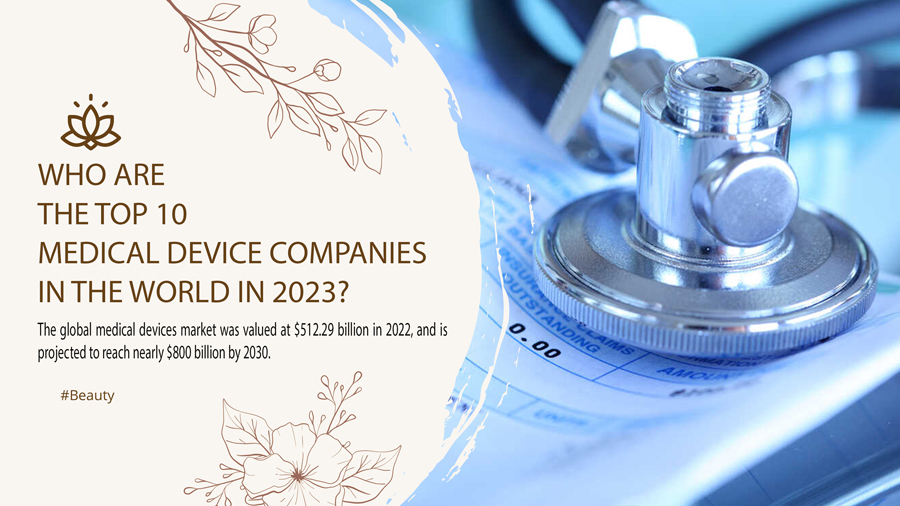 Who are the top 10 medical device companies in the world in 2023?