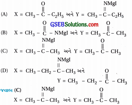 GSEB Std 12 Chemistry MCQ Chapter 12 આલ્ડિહાઇડ, કિટોન અને કાર્બોક્સિલિક ઍસિડ સંયોજનો in Gujarati 12