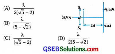 GSEB Std 12 Physics MCQ Chapter 10 તરંગ પ્રકાશશાસ્ત્ર in Gujarati 46