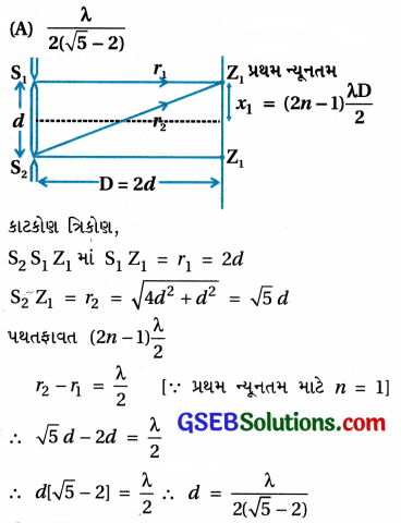 GSEB Std 12 Physics MCQ Chapter 10 તરંગ પ્રકાશશાસ્ત્ર in Gujarati 47