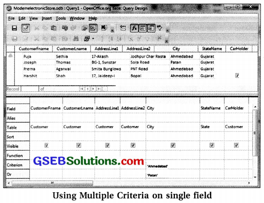 Computer Class 11 GSEB Solutions Chapter 11 Retrieving Data Using Queries 27