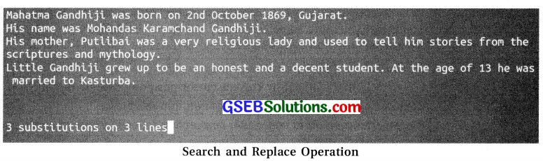 Computer Class 11 GSEB Solutions Chapter 7 Vim Editor and Basic Scripting 11