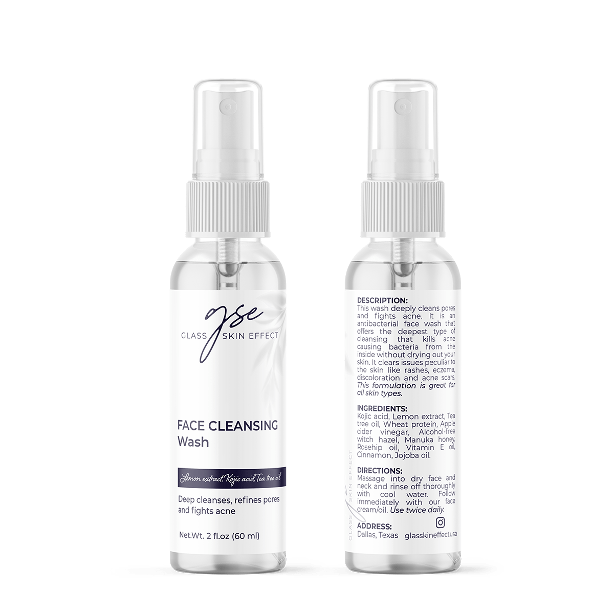 Face Cleansing Wash Glass Skin Effect