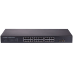 BDCOM S1524C Unmanaged Gigabit Switch 24 port 2 SFP 120v AC Power Input Front
