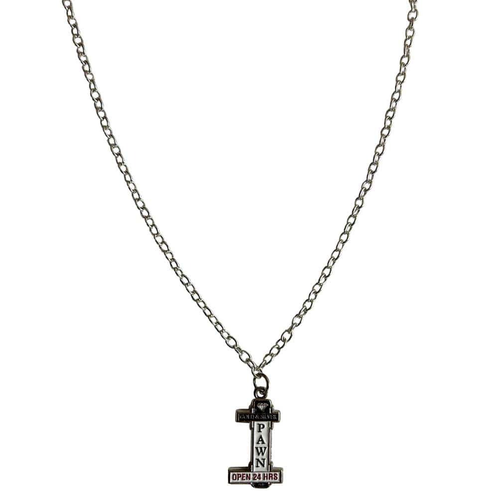 Gold & Silver Pawn Shop Sign Necklace
