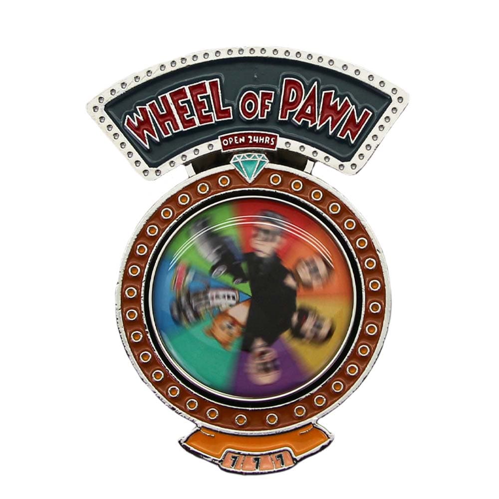 Wheel of Pawn Keychain Gold & Silver Pawn Shop
