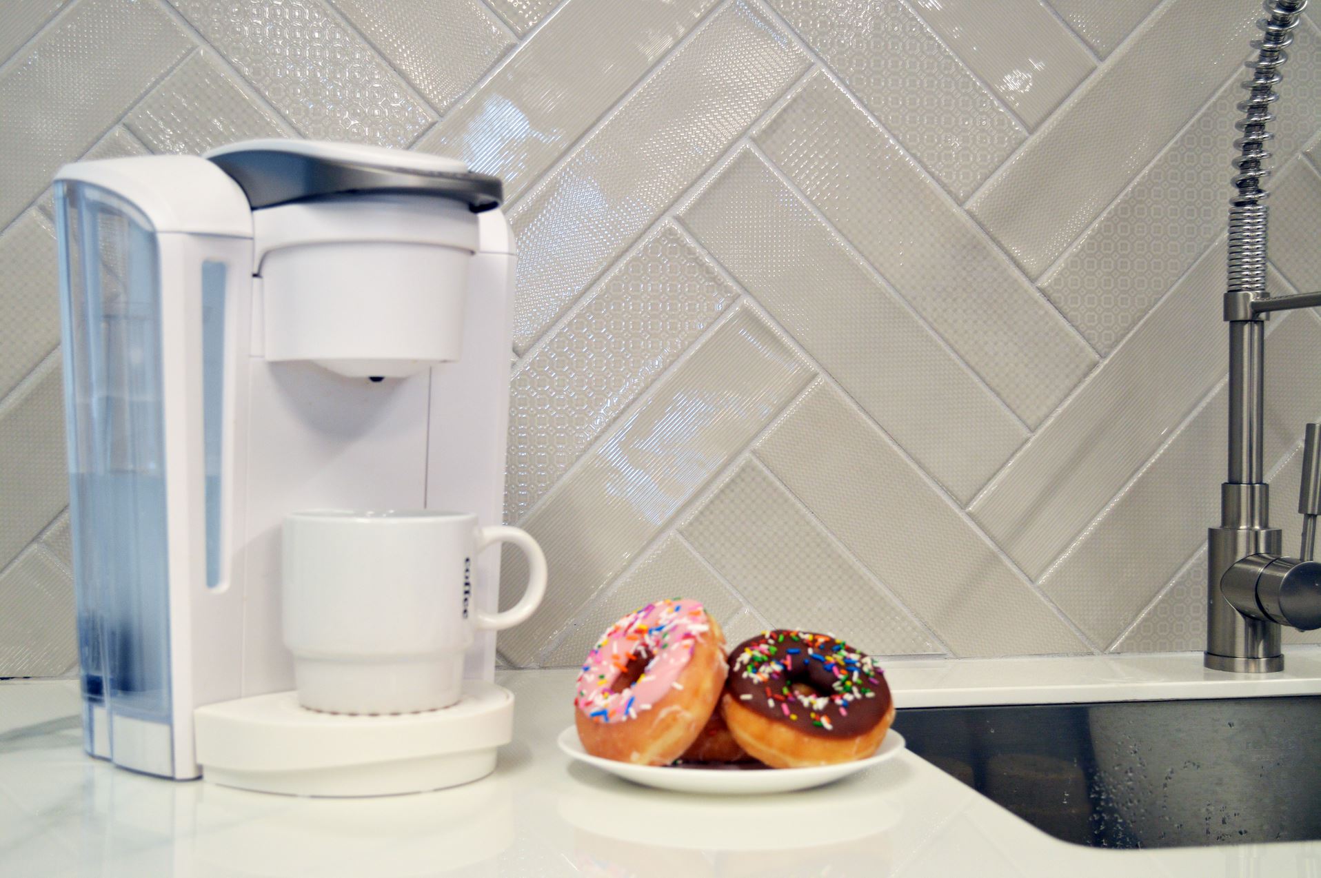 Caress Chalk White 3" x 12" Ceramic Wall Tile from Garden State Tile