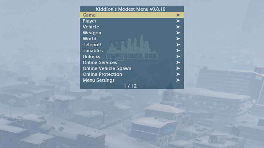 Kiddion's Modest External Menu v0.8.11 для GTA Online 1.53 Скачать чит