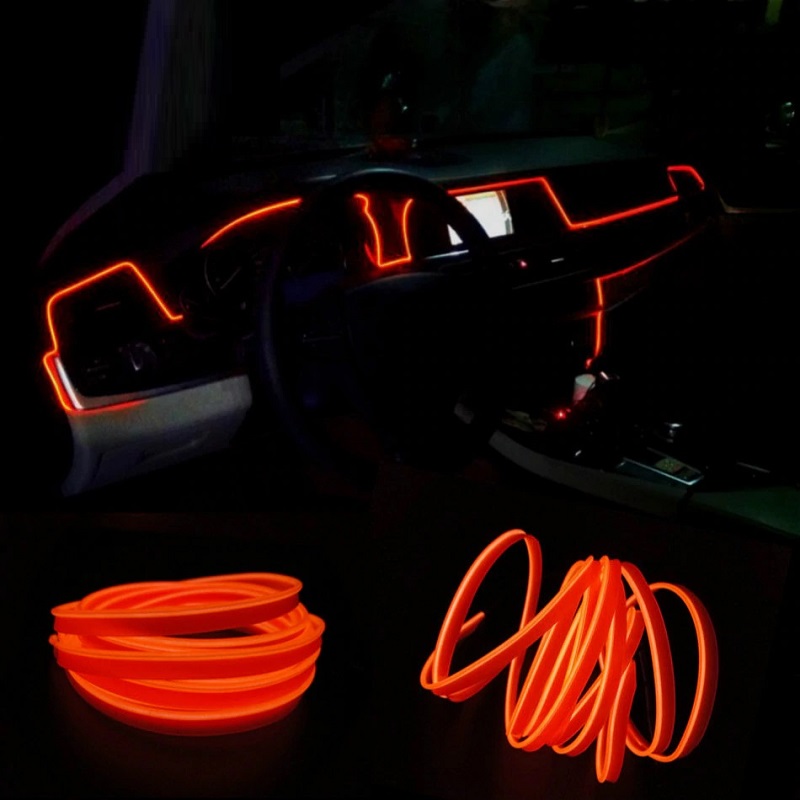 2m Interior Styling Strip Neon LED Light Kit ( Orange )