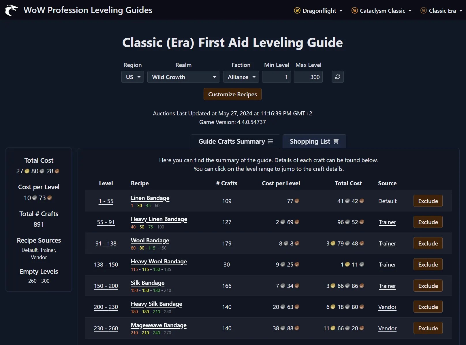 WoW Classic First Aid Leveling Guide