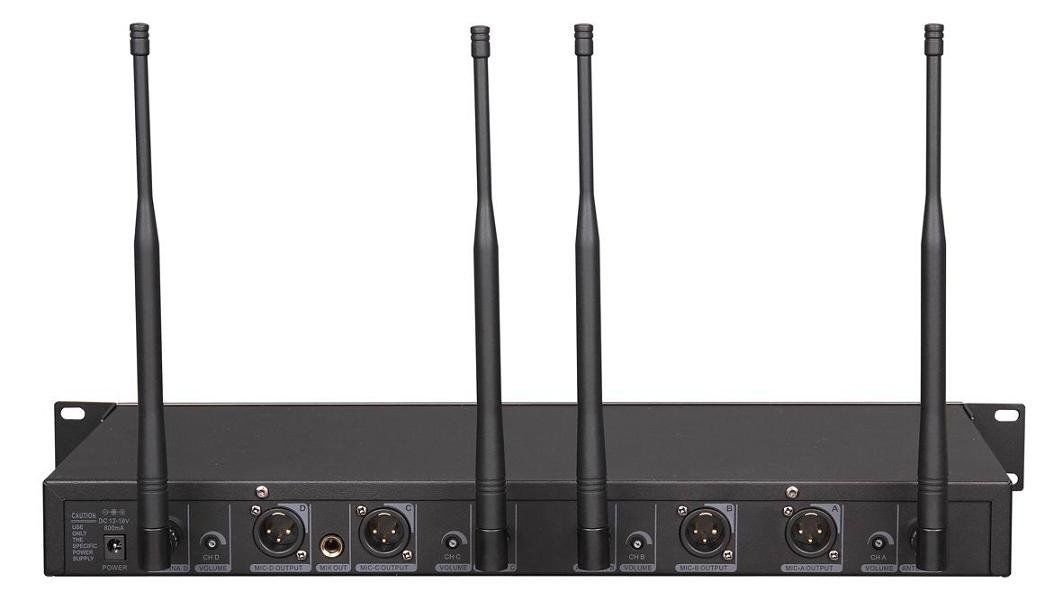 G787H GTD Audio 4x800 Channel UHF Diversity Wireless Microphone GTD Audio