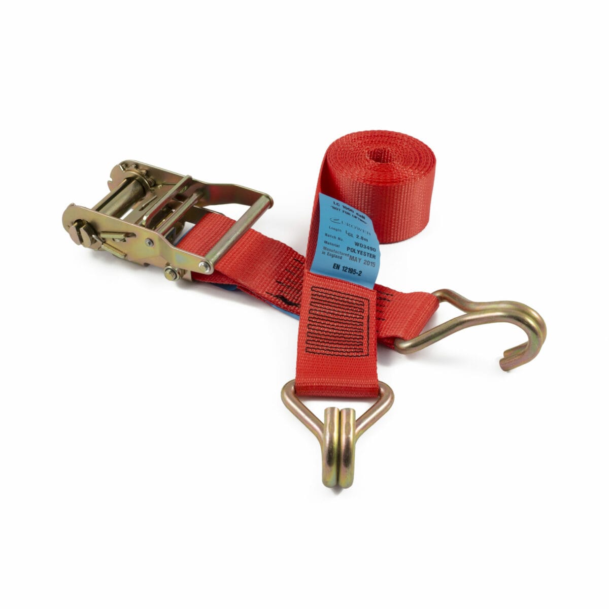 50mm Ratchet Straps with Wire Hooks rated to 2000Kg GTF
