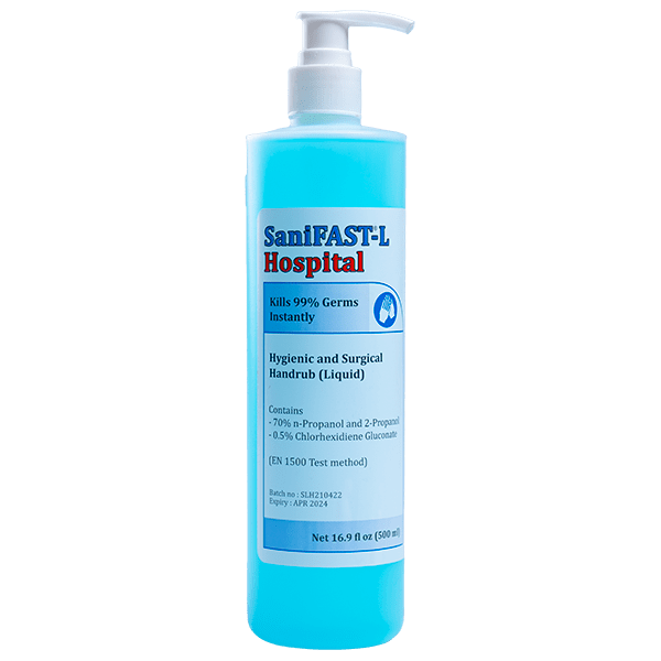 SaniFASTL Hospital Grade Hand Sanitizer (EN1500 Tested) 500ml Green