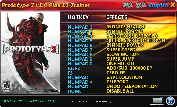 Prototype 2 Trainer (+11) [1.0 Fixed Version] {FLiNG} Download GTrainers