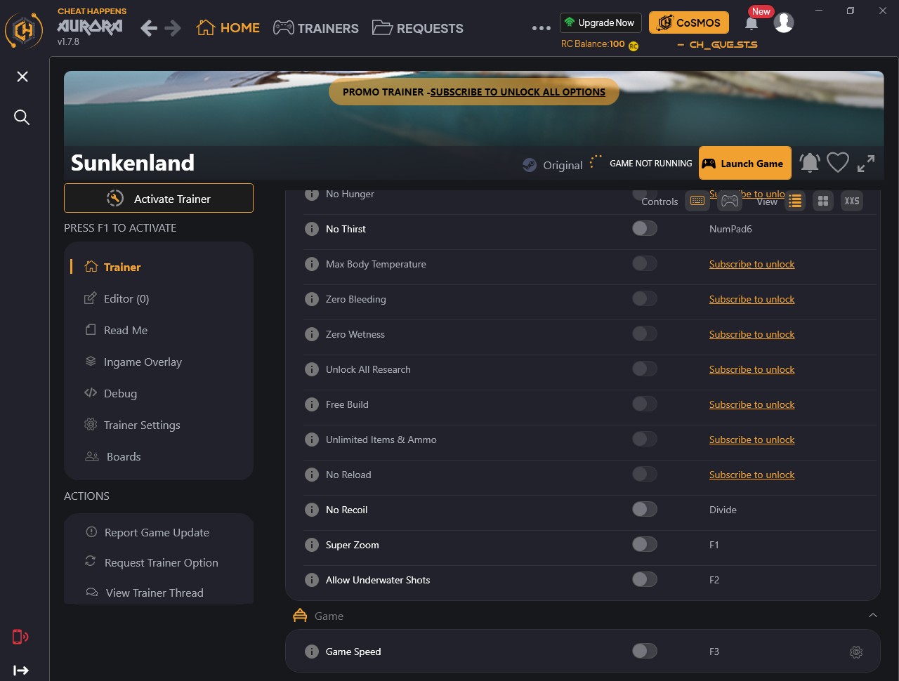 Sunkenland: Trainer +17 {CheatHappens.com}