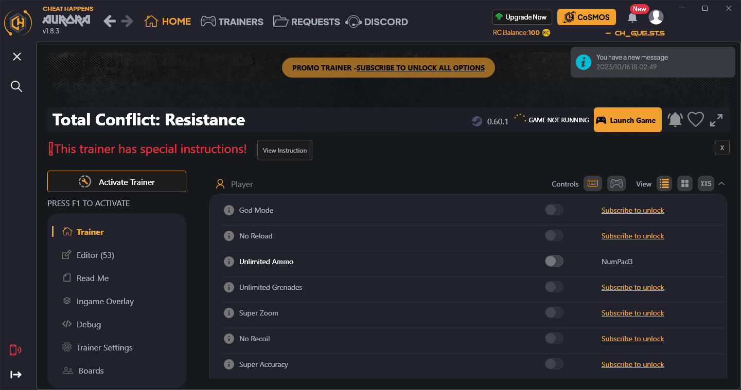 Total Conflict: Resistance - Trainer +86 v0.60.1 V2 {CheatHappens.com}