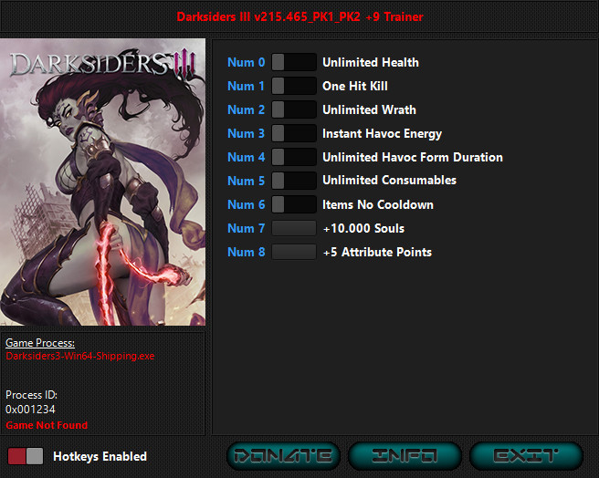 Darksiders 3 Trainer +9 v215.465 {iNvIcTUs oRCuS / HoG} Download