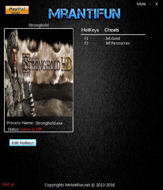 Stronghold Trainer +2 V1.3 {MrAntiFun} Download GTrainers