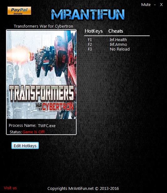 Transformers War for Cybertron Trainer +3 V10.06.2016 {MrAntiFun