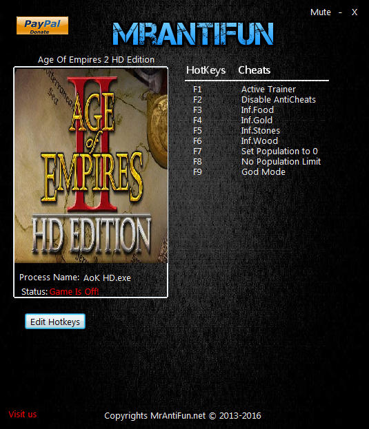 Age Of Empires 2 HD Edition Trainer (+6) [5.0.1527460] {MrAntiFun
