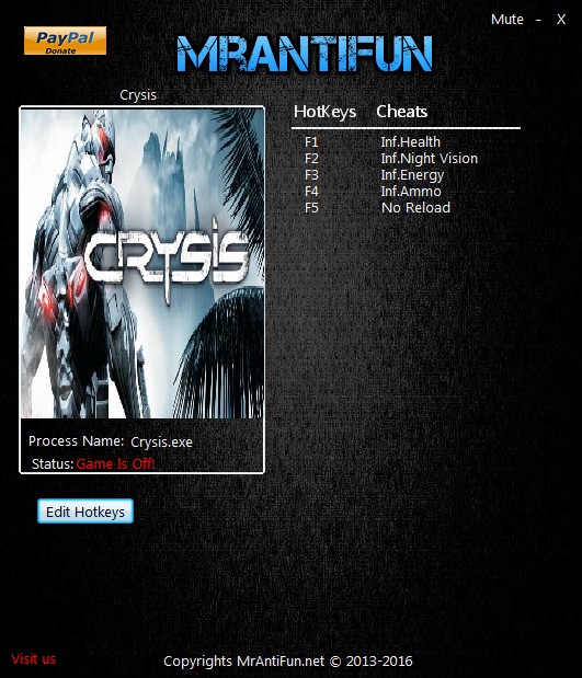 Download Crisis Trainer (+5) [Updated 12/30/2016] {MrAntiFun}