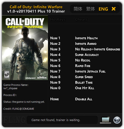 Endless War Coach for Call of Duty +10 v1.0 Update 2017.04.11 ፡