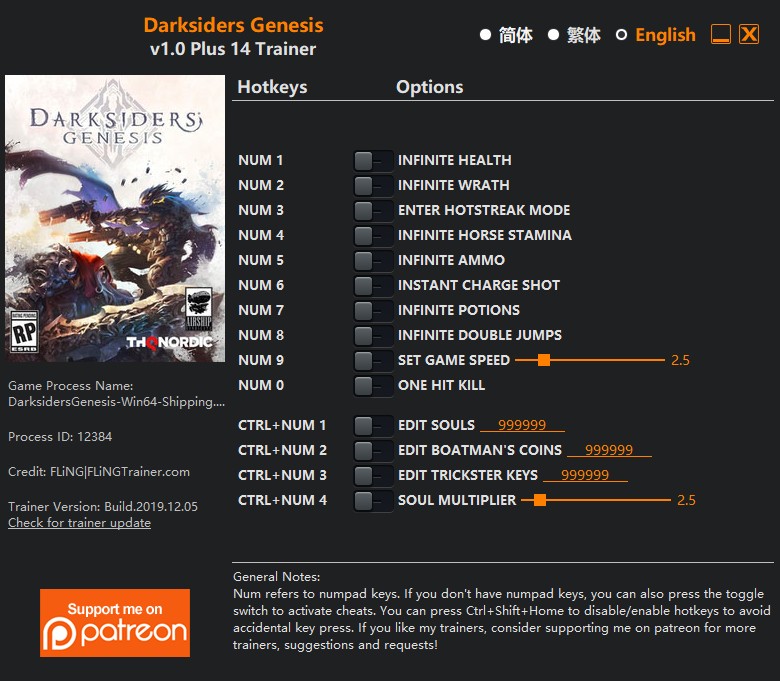 Darksiders Genesis Trainer +14 v1.0 {FLiNG} Download GTrainers