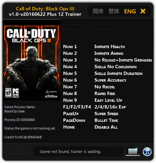 Coach Call of Duty Black Ops 3 (+12) [1.0 2016-06-22] {FLiNG