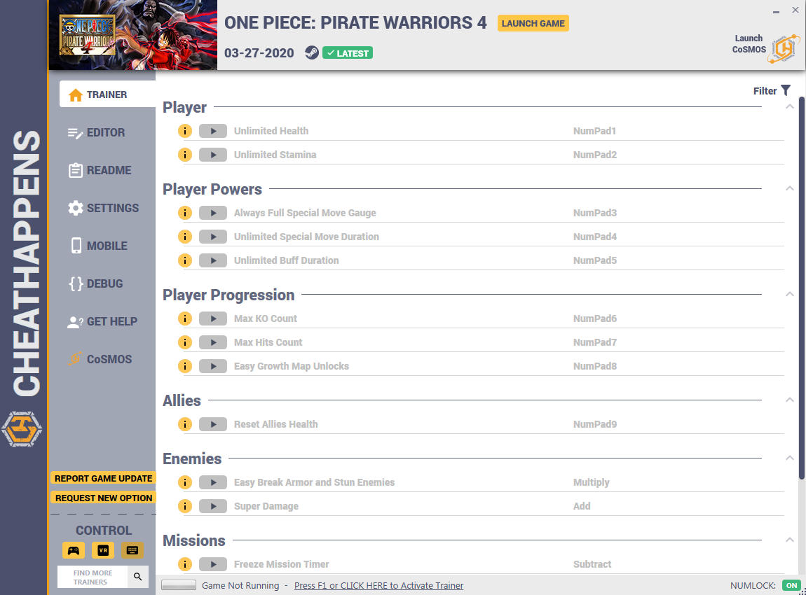 One Piece: Pirate Warriors 4 - Trainer +16 v1.0 {CheatHappens.com