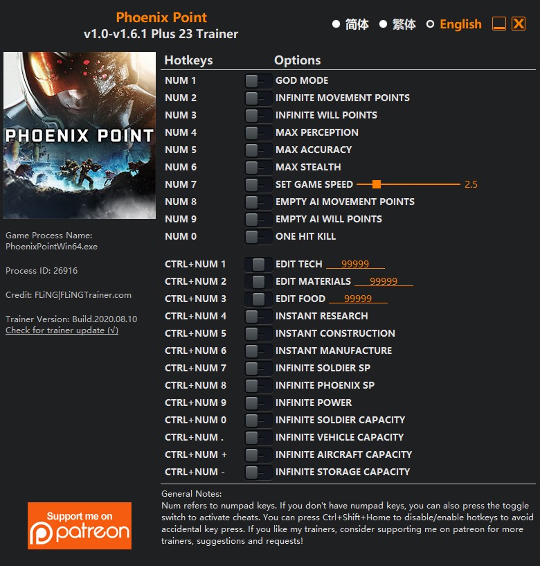 Phoenix Point Trainer +23 Epic Store v1.0v1.6.1 {FLiNG} Download GTrainers