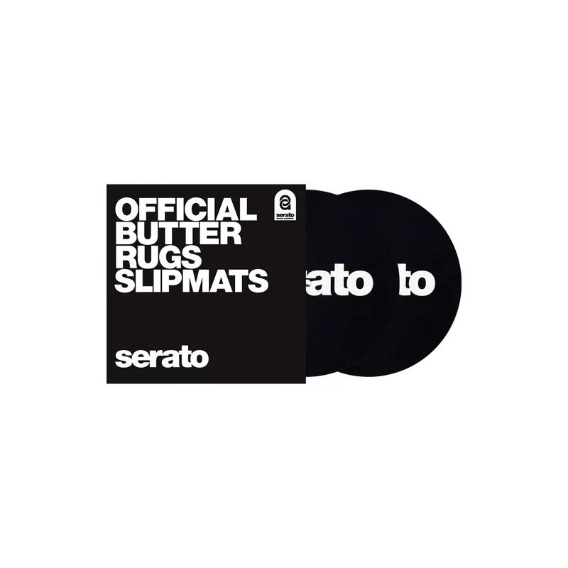 Serato OSASMWHTB7 7" Butter Rug Slipmat Black (Pair) GTR Direct