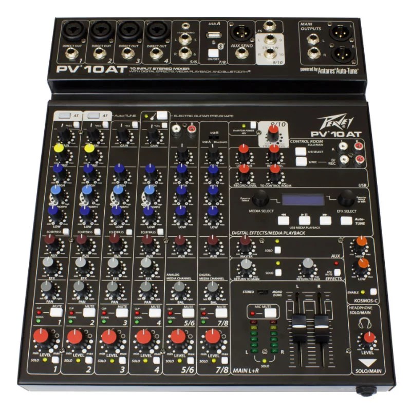 Peavey PV 10 AT 10 Channel Compact Mixer with Bluetooth - GTR Direct