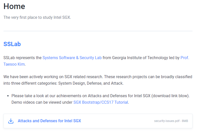 Projects Systems Software and Security Lab