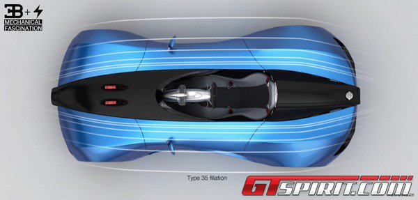 Render SingleSeater Bugatti TypeZero Concept by Marc