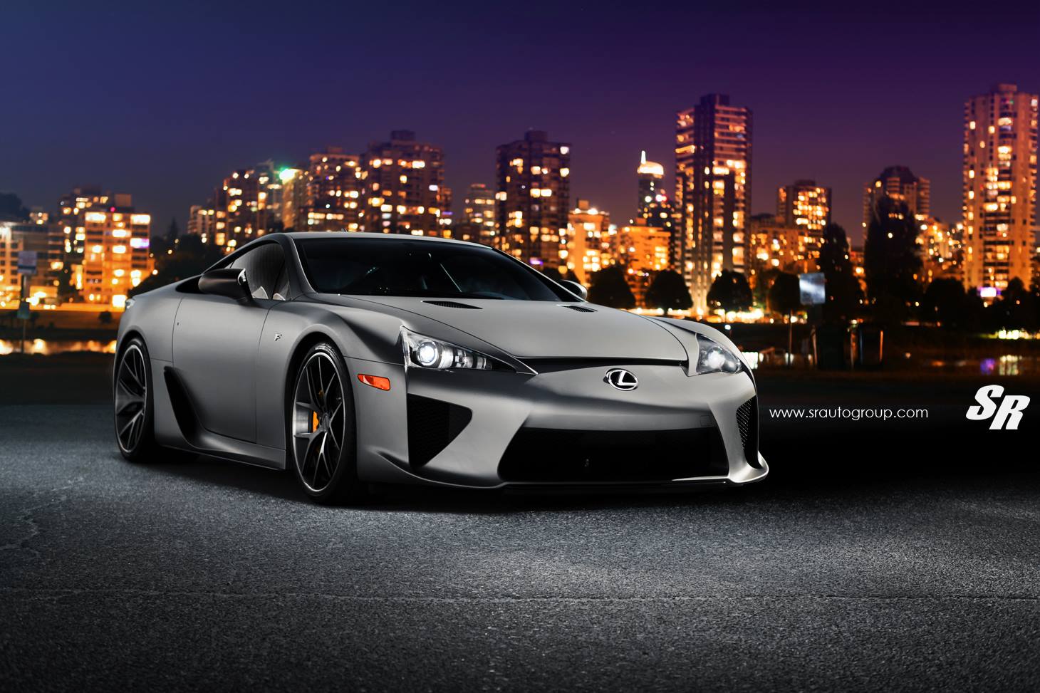 Matte Silver Lexus LFA Heading to Vancouver International