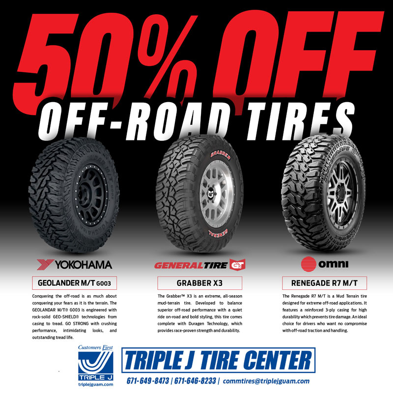OFFROAD TIRES Triple J Commercial Tire Center Guam Tires, Guam Batteries, Car Tires, Van