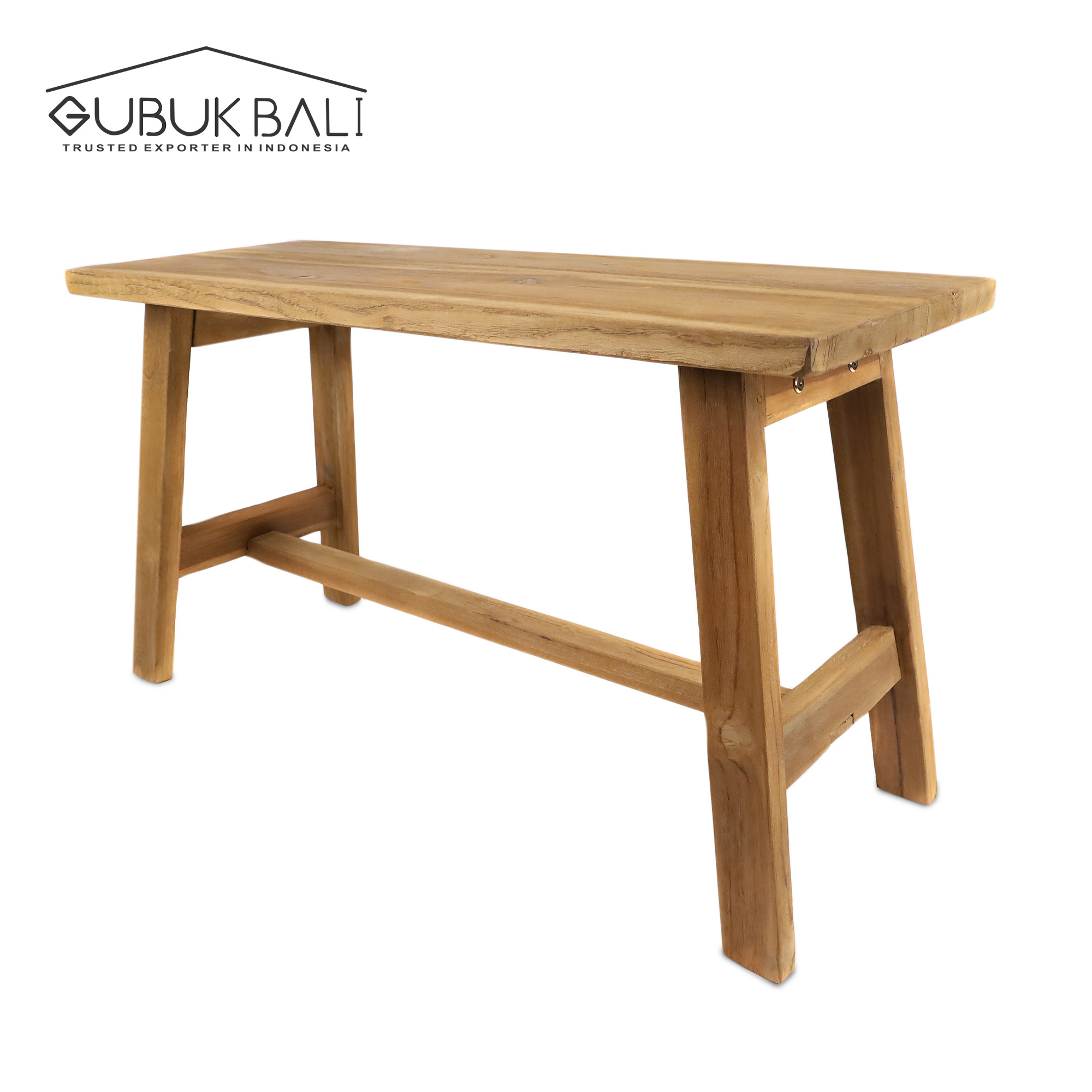 TEAK BENCH RUSTIC KNOCKDOWN MEDIUM Gubuk Bali