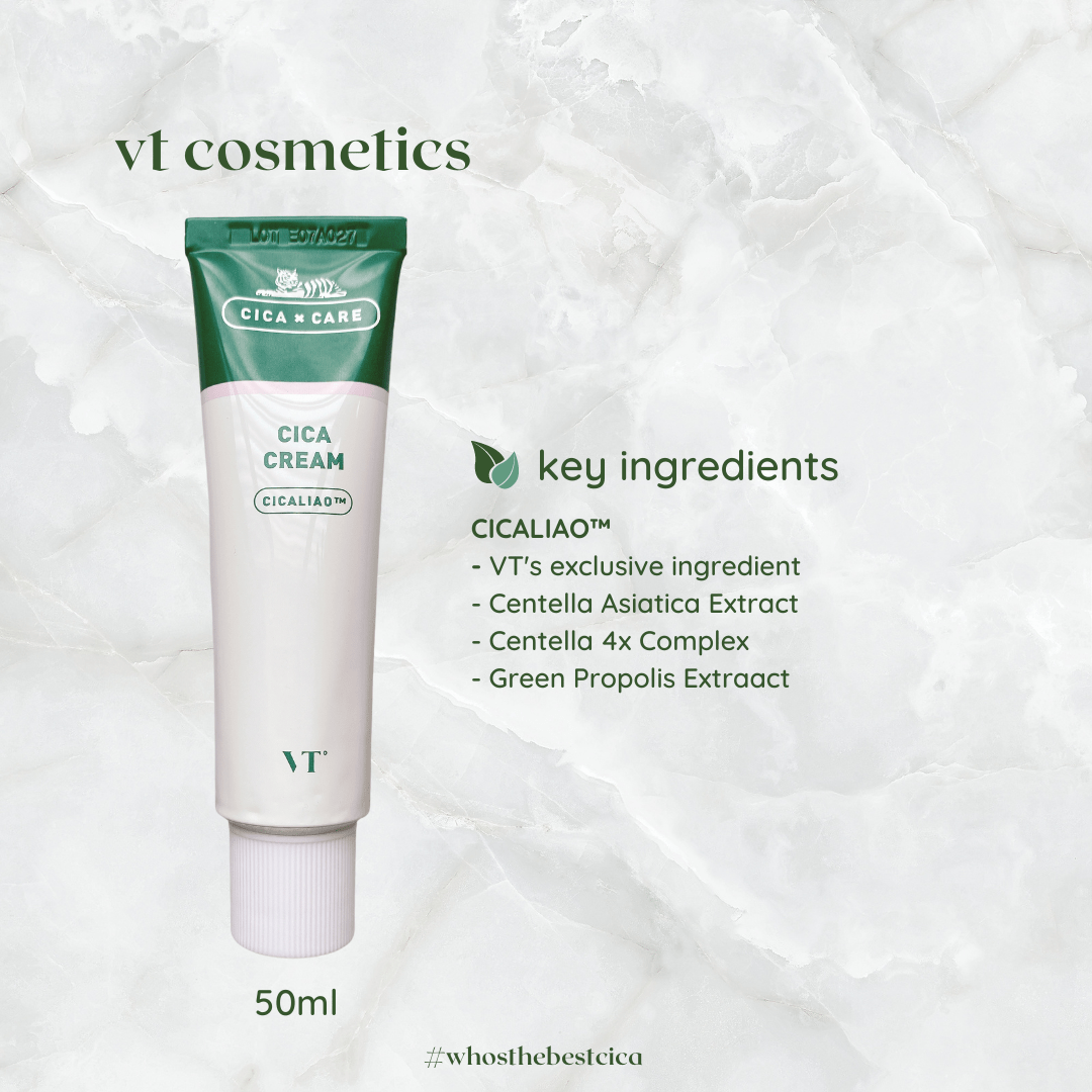 Dr. Jart Cicapair Balm and VT Cosmetic Cica Cream Comparison Review Gudeiary