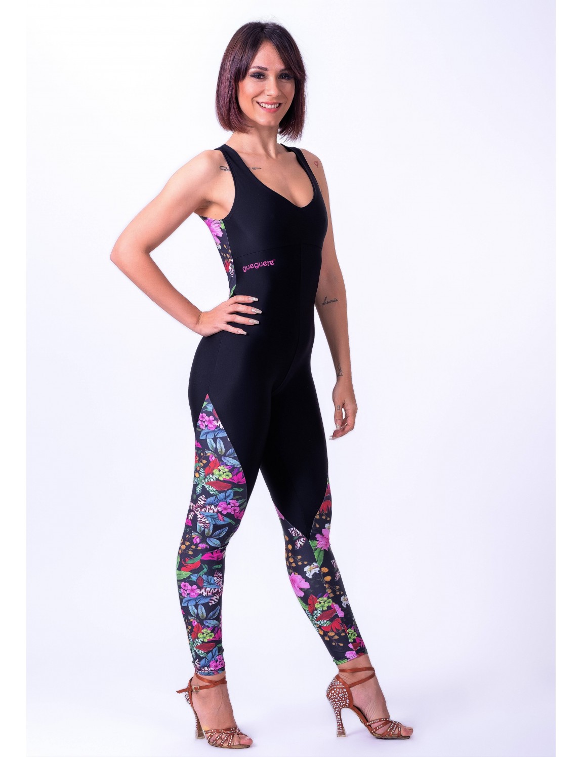 Jumpsuit Havana print with lycra Premium designed for dancing