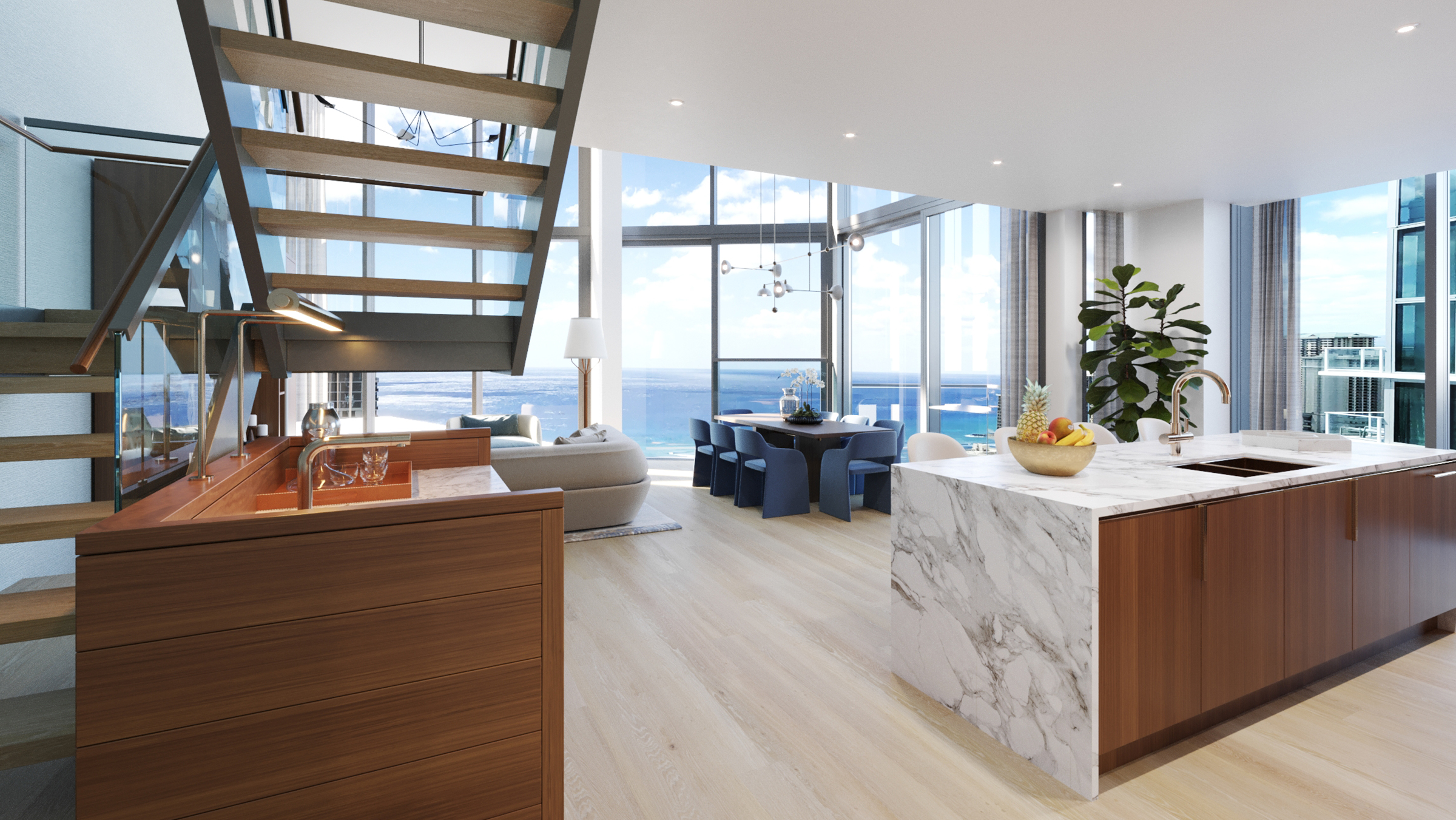 RitzCarlton Waikiki Beach Penthouses Guerin Glass