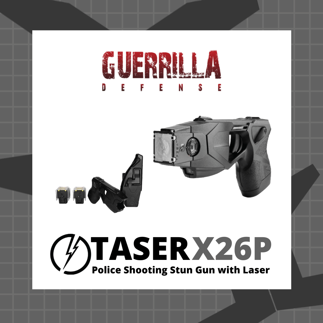 Taser X26P Police Shooting Stun Gun with Laser Guerrilla Defense