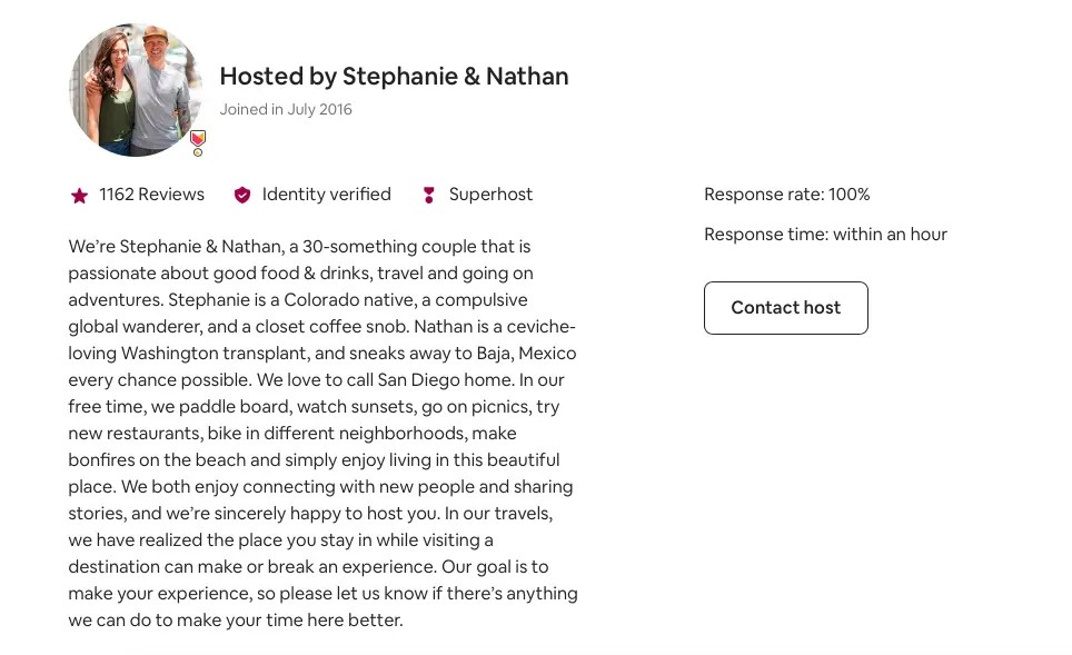 Examples Of Great Airbnb Profile & "About The Host" Descriptions Guest Hook