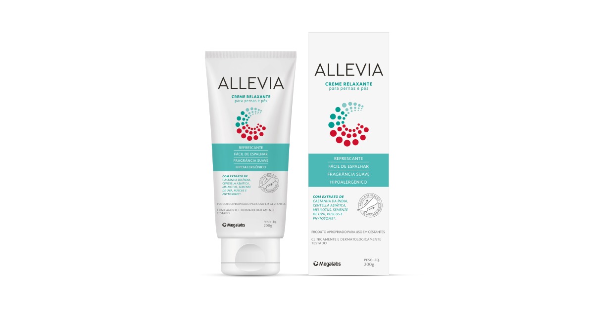 Megalabs lança Allevia, creme para alívio das pernas cansadas