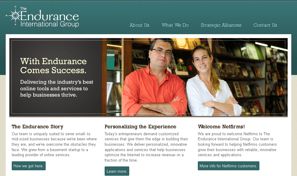Las empresas de hosting del grupo EIG (Endurance International Group)