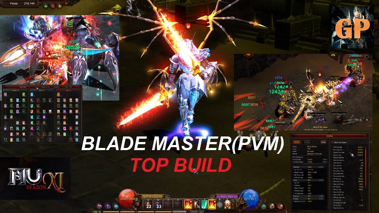 Blade Master Top/items(BUILDPVM) zen Season 11 Part 2 Guias Mu Online Season 18