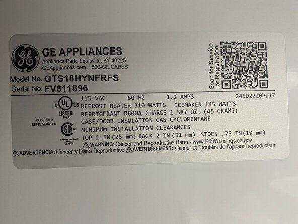 Where to Find Refrigerator Model Number - iFixit