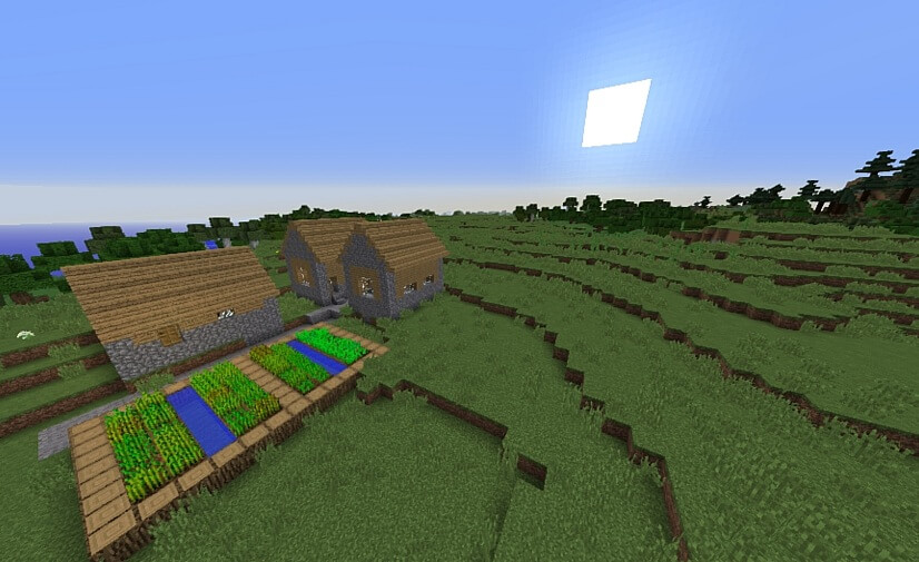 Plain with the Village Seed for Minecraft 1.17.1/1.16.5/1.15.2/1.14.4/1