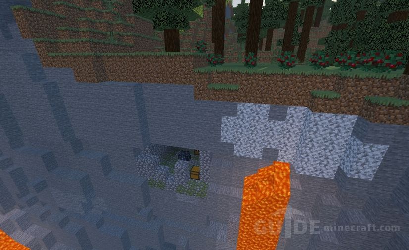 Ravine with an Exposed Spawner Seed for Minecraft 1.14.4